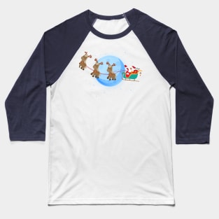 Santa Claus Riding pony Baseball T-Shirt